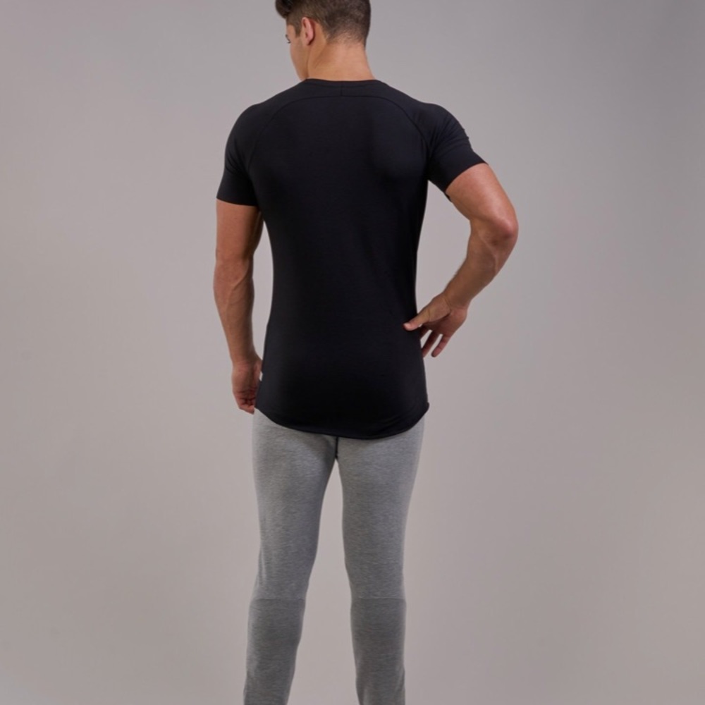 Gymshark “raw t-shirt” black size large